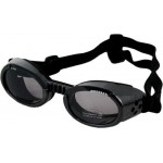 K9 ILS Dog Doggles - Black with Smoke Lens - head & chin straps